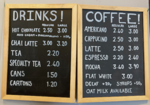 Drinks Menu